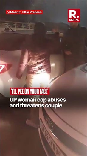 UP Woman Cop's Abusive Outburst in Meerut Traffic