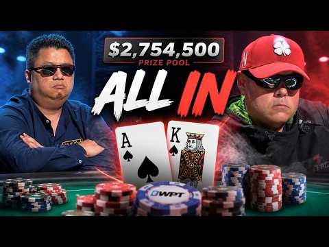 $2,754,500 On The Line He’s All In with ACE-KING Then Hits The River