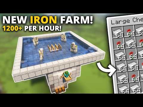 NEW UPDATED Minecraft Java 26.2+ Iron Farm Tutorial | 1500+ Iron Per Hour