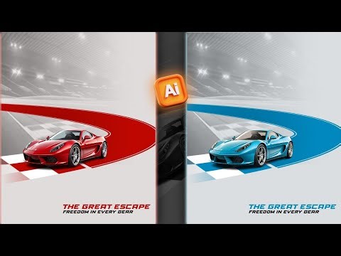 Illustrator CC Tutorial | Graphic Design | Morden Poster Design ideas for Beginners⚡