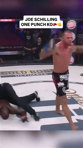 𝙇𝙄𝙂𝙃𝙏𝙎 𝙊𝙐𝙏 💡 Throwback to Joe Schilling insane one punch KO! 👀🤯 #MMA #Bellator #Shorts