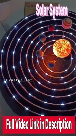 solar system working model with led lights - rotating - science project exhibition | craftpiller