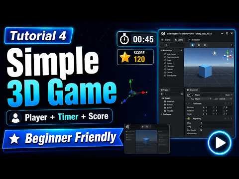 Make a Simple 3D Game in Unity | Player Movement, Timer & Score for Beginners
