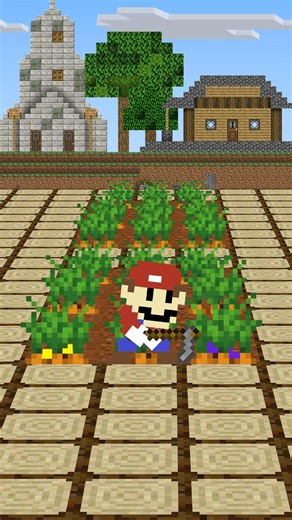 Luigi Saves Mario from the Carrot Prank! #mario #shortvideo #minecraftshorts #funny #animation