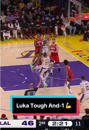 Luka takes the contact 👏 #NBA #NBAHighlights #LulaDoncic #Lakers | lakers vs houston