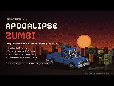 APOCALIPSE ZUMBI — Official Trailer | Minecraft Bedrock Add-on ⭐