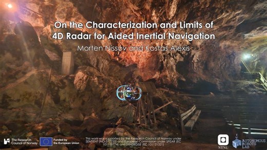On the Characterization and Limits of 4D Radar for Aided Inertial Navigation | Kostas Alexis