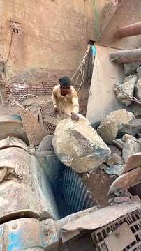 Insane Hard Rock Crushing Process! Giant Stone Jumping Inside Crusher Machine 😱 #stonecrusher