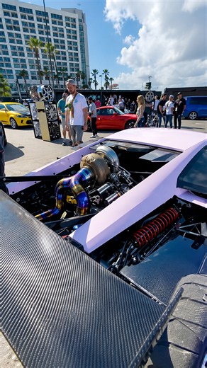 Huge rear turbo draws attention to modified Lamborghini