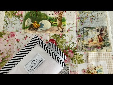 Easter project Part 1 - embellishing a Jen Kingwell quilt block wrap #roxycreations Easter fabrics 