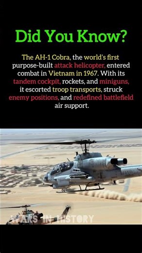 AH-1 Cobra – First Combat Attack Helicopter 🚁 #vietnamwar