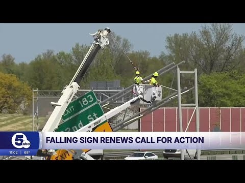 Truck crashing into highway sign renews call for change from victim's brother