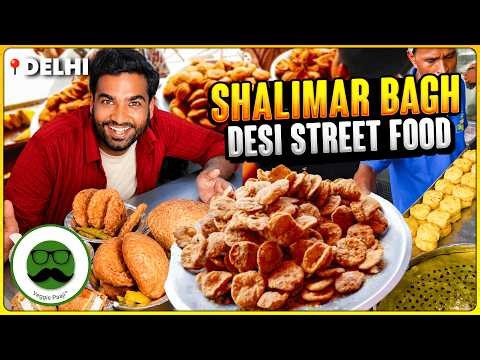 Shalimar Bagh Desi Street Food Tour | Mohan Jee Puri, Mithu Tikki Wale & More | Veggie Paaji