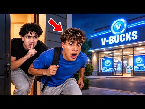 Sneaking Out With FERRAN To The V-Bucks Store..