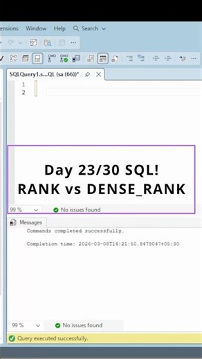 SQL RANK vs DENSE_RANK Explained | SQL Window Functions | Day 23
