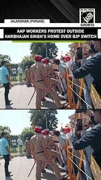 AAP workers protest outside Harbhajan Singh’s Jalandhar home after his switch to BJP sparks outrage!