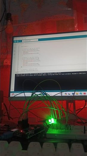 Arduino Chasing LED Project. #shorts #shortsfeed #experimentvishal #code #arduino #arduinoproject