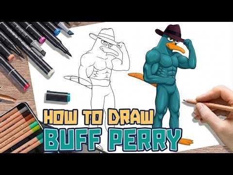 HOW TO DRAW *NEW* BUFF PERRY SKIN from FORTNITE - STEP BY STEP DRAWING TUTORIAL