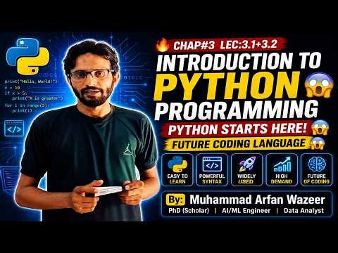 Lec-3.1+3.2:Introduction to Python Programming |Class 10 Computer Science| Learn Python from Scratch
