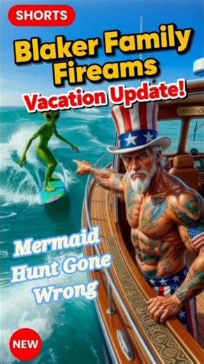 Mermaid Hunt Gone WRONG 😱 We Saw a SURFING ALIEN Instead! | Blaker Family Firearms Vacation Update 😜