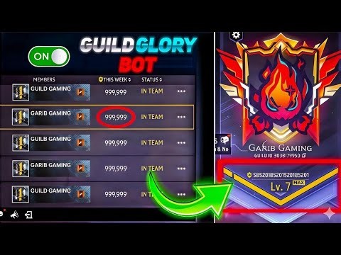 Free Fire New GUILD GLORY BOT Website 🔥! Free Fire Guild Glory Glitch 