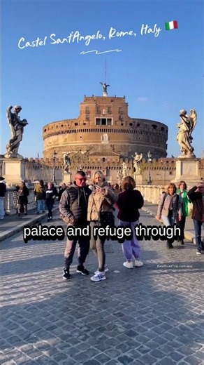 Exploring the historic Castel Sant'Angelo by the Tiber River in Rome