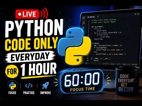 Learn Python LIVE | | Coding Everyday for 1 Hour | | Day - 3