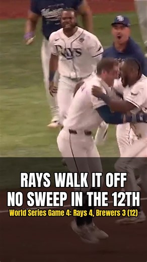 Rays Walk Off Brewers In 12th! Ben Williamson Forces World Series Game 5 After Pratt Homer #Shorts