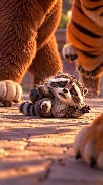 JIMOTHY 🦝💔 The Tiny Raccoon Who Was Bullied! 😿 | Moral Lesson FOR KIDS #Shorts #kidsstories #funny