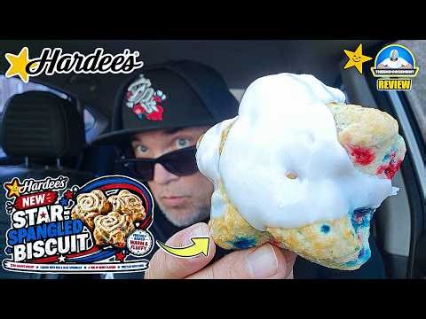 Hardee's® Star-Spangled Biscuit Review! 🎆⭐ | BEST Fast Food Dessert? | theendorsement