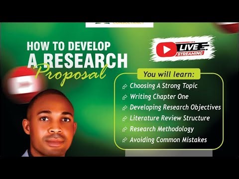 HOW TO DEVELOP A RESEARCH PROPOSAL 🎓 live class