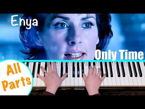 ONLY TIME - Enya Piano Tutorial [chords accompaniment]