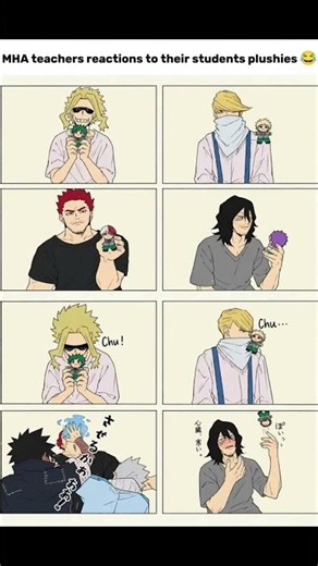 MHA teachers reactions to their students plushies 😂 #myheroacademia #mha #anime #memes