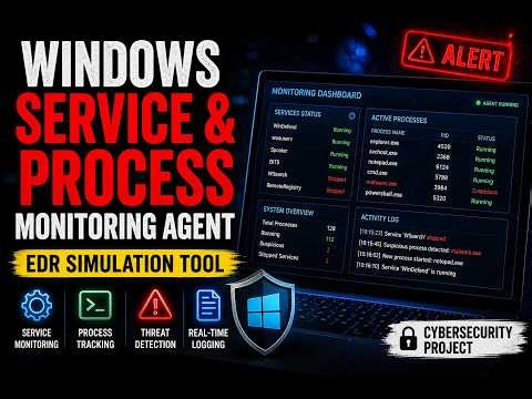 Windows Service & Process Monitoring Agent | EDR Simulation Tool (Python) | Cybersecurity Project