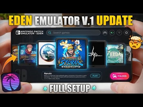 🔥NEW Eden V0.1 Update - Best Nintendo Switch Emulator For Android | full setup - Gameplay Test!