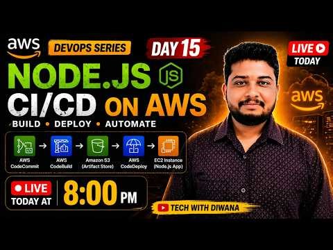 AWS DevOps CI/CD Project (Node.js) | CodeCommit → CodeBuild → S3→ CodeDeploy → EC2 | Day 15