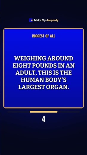 Human Body Final Jeopardy: can you get it in 10 seconds?