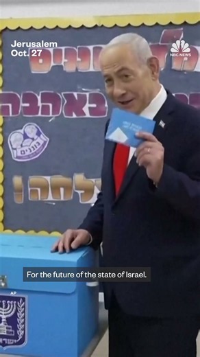 Netanyahu casts his vote in Israel's elections