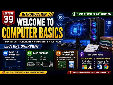 ❓ What is a Computer? | Basic Functions & Components Explained | CSS General Science Lecture