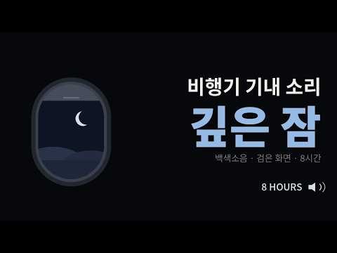 비행기 기내 소리 8시간 | 깊은 잠 백색소음 | 검은 화면 광고 없음 | Airplane Cabin Noise
