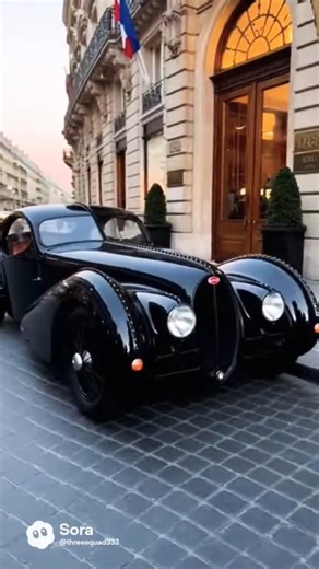 Black 1930 Bugatti Type 57 Atlantic #shorts
