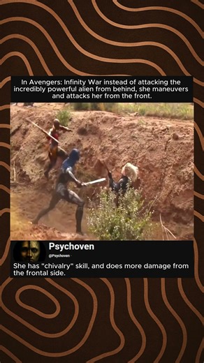 In Avengers: Infinity War instead of attacking the incredibly powerful alien from behind....