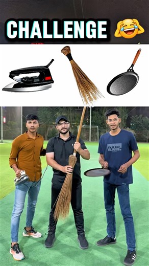 Unique challenge 😳 pt-8 | Hit a six with iron jharoo and fry pan 😂 | who will win ?