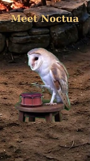 Meet Noctua 🦉 — drummer of the Witch's Backyard. Full 10-hour drum circle on the channel 🥁