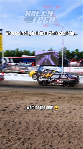 Real racing or Sim racing lobby? Crash & chaos in just 10 seconds of a rallycross first corner