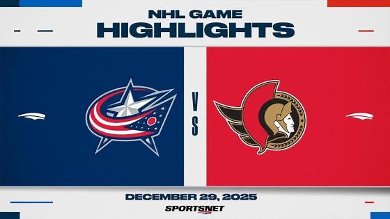 NHL Highlights | Blue Jackets vs. Senators - December 29, 2025