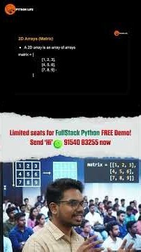 2D Arrays in Python for Beginners | Matrix in Python | PythonLife