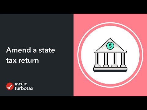 How to amend your state tax return - TurboTax Support Video