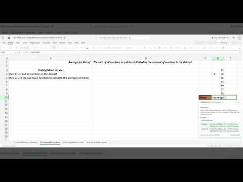 Statistics: When Excel 365 Makes Finding the Mean Easy 💯 💯💯