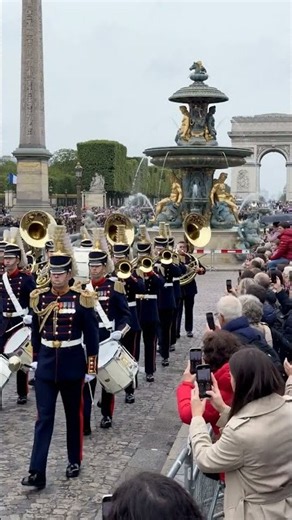Republican Guard Band Parade at Place de la Concorde 🇫🇷 | Paris Overcast